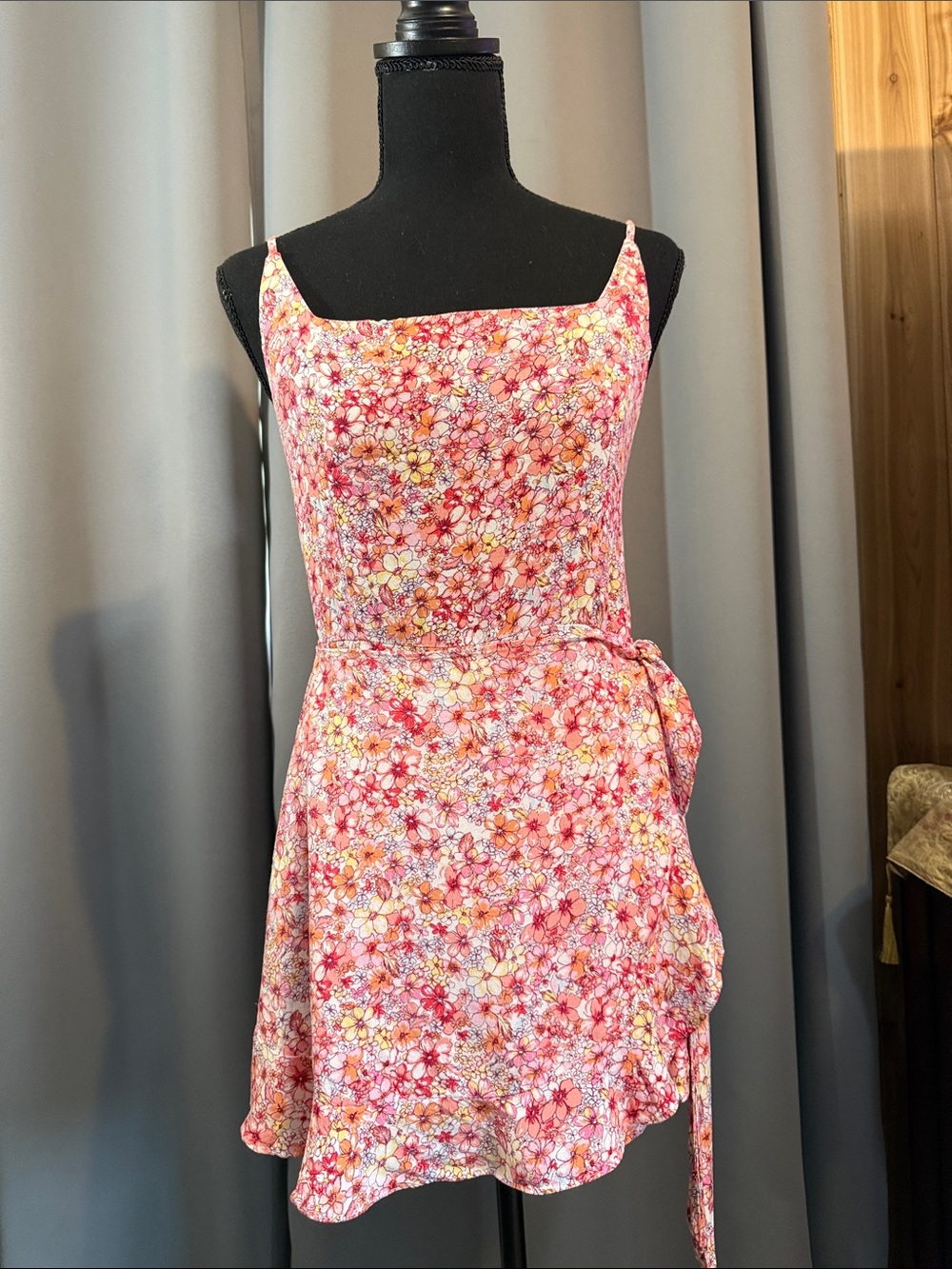 Floral Pink Spaghetti Strap Romper